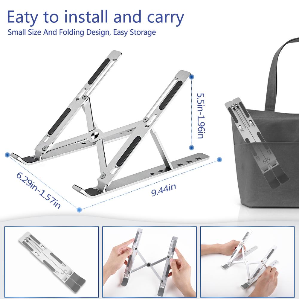 Soporte plegable para portátil, soporte ajustable para portátil
