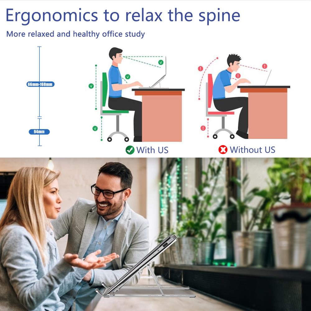 Soporte plegable para portátil, soporte ajustable para portátil