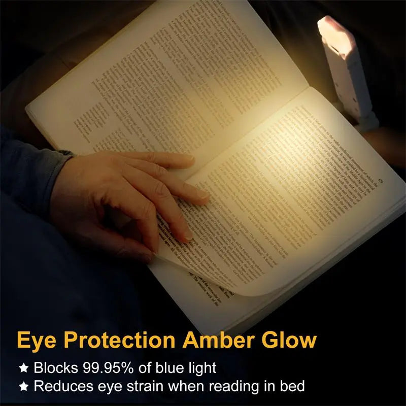 Lámpara de lectura LED recargable por USB para proteger los ojos.