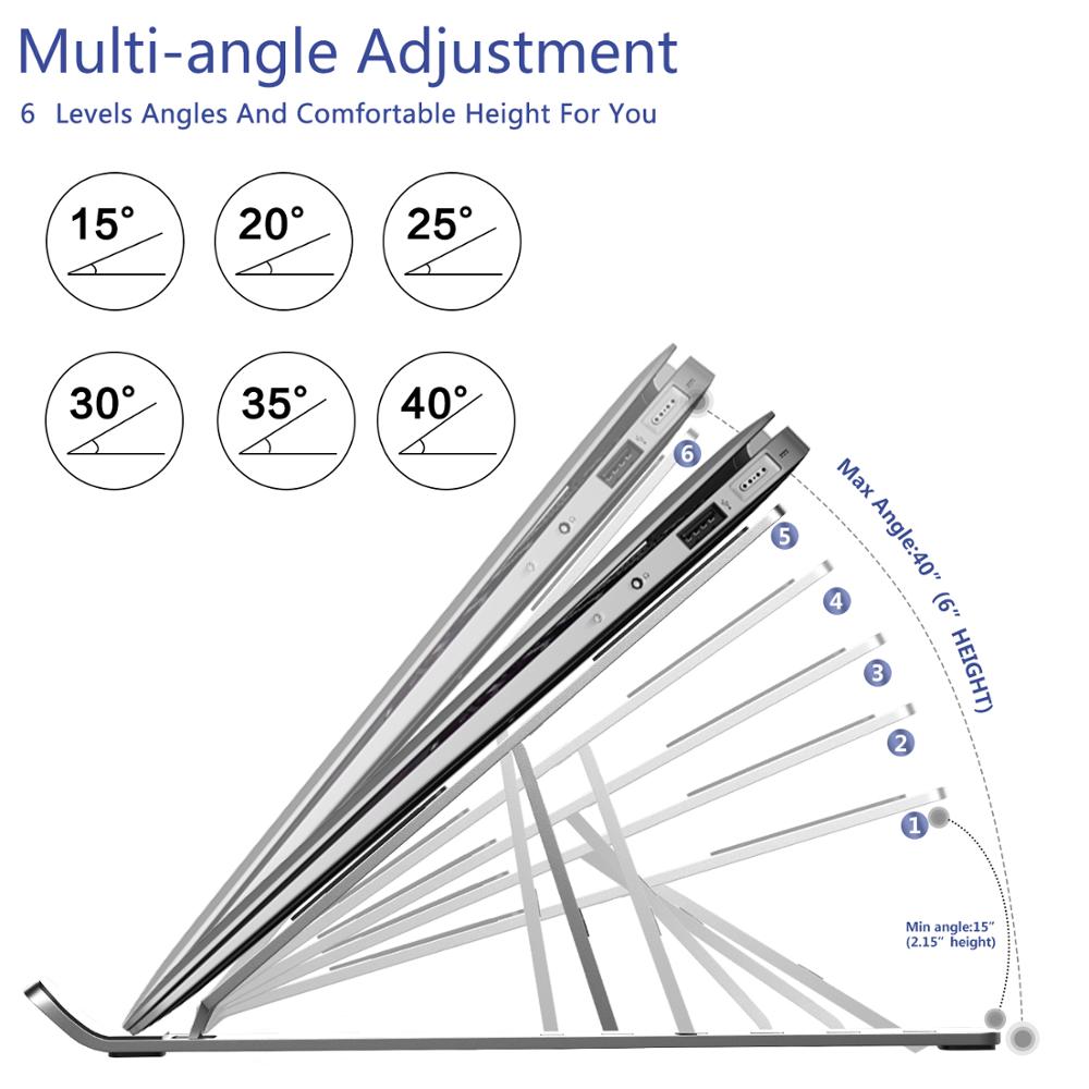 Soporte plegable para portátil, soporte ajustable para portátil