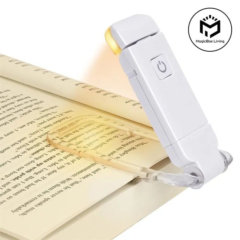 Lámpara de lectura LED recargable por USB para proteger los ojos.